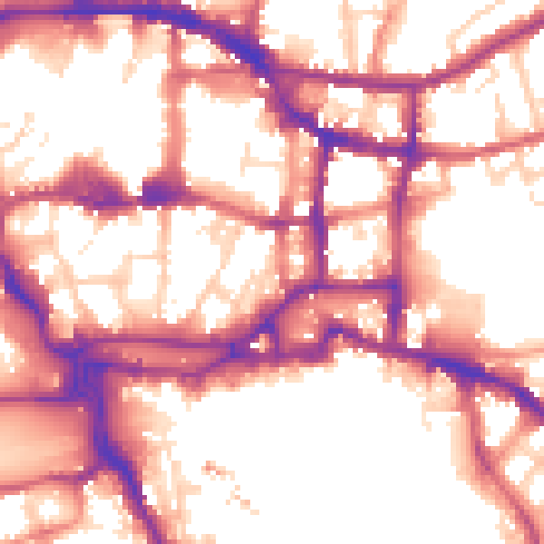 Daytime road noise heatmap for IP4 1BU