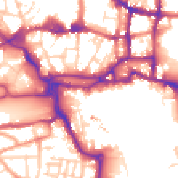 Daytime road noise heatmap for IP4 1FA