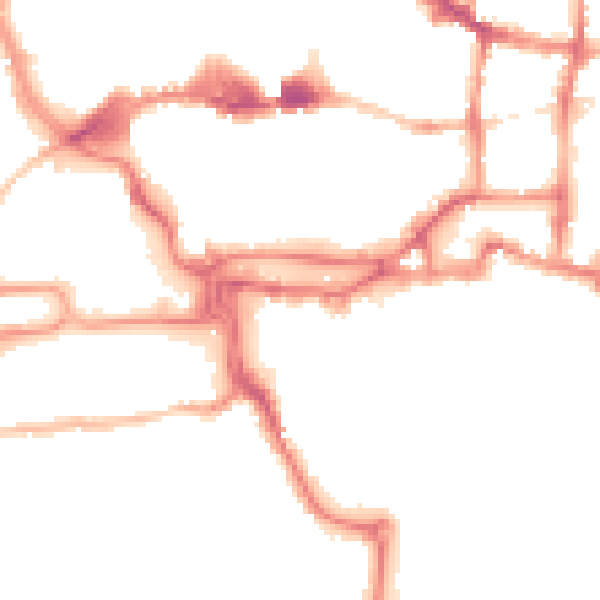 Night-time road noise heatmap for IP4 1FP