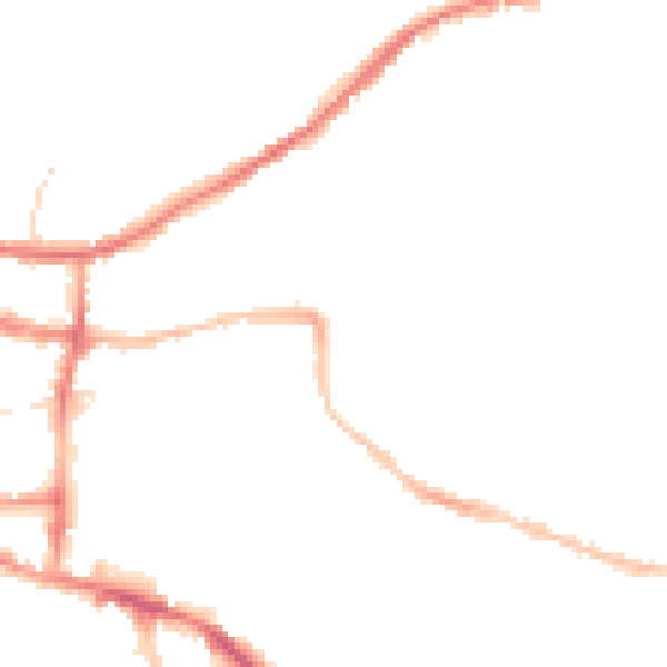 Night-time road noise heatmap for IP4 1NW