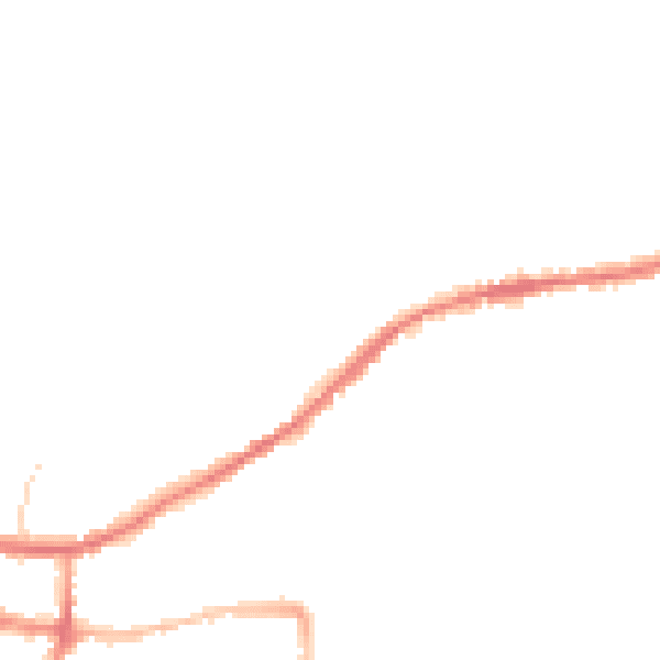 Night-time road noise heatmap for IP4 2AE