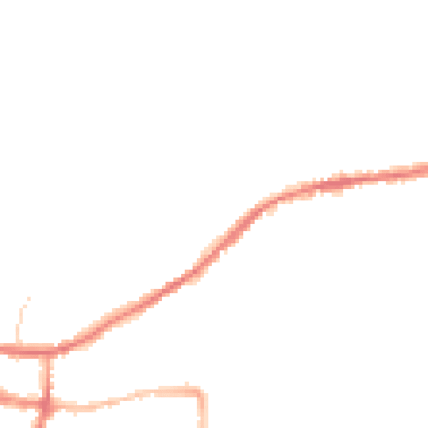 Night-time road noise heatmap for IP4 2AF