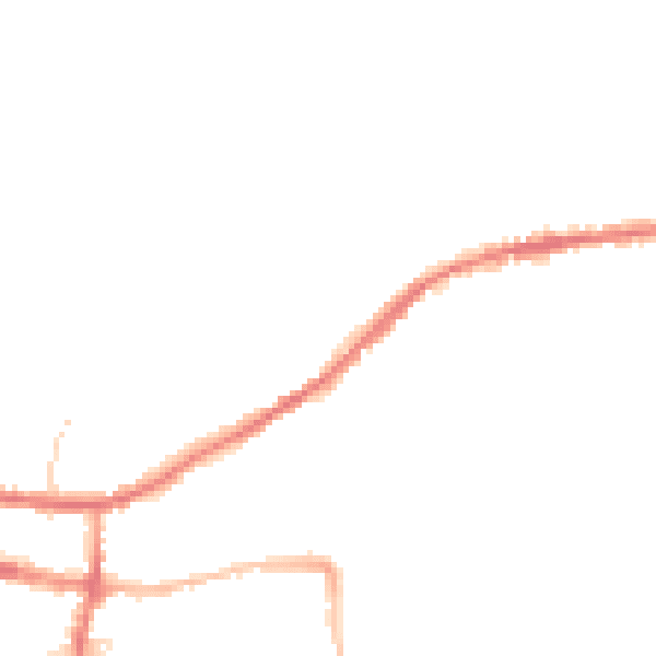 Night-time road noise heatmap for IP4 2QN