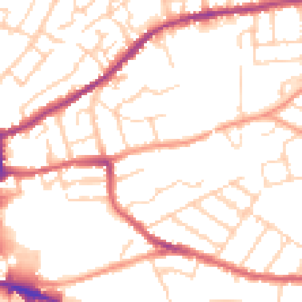 Daytime road noise heatmap for IP4 2RS