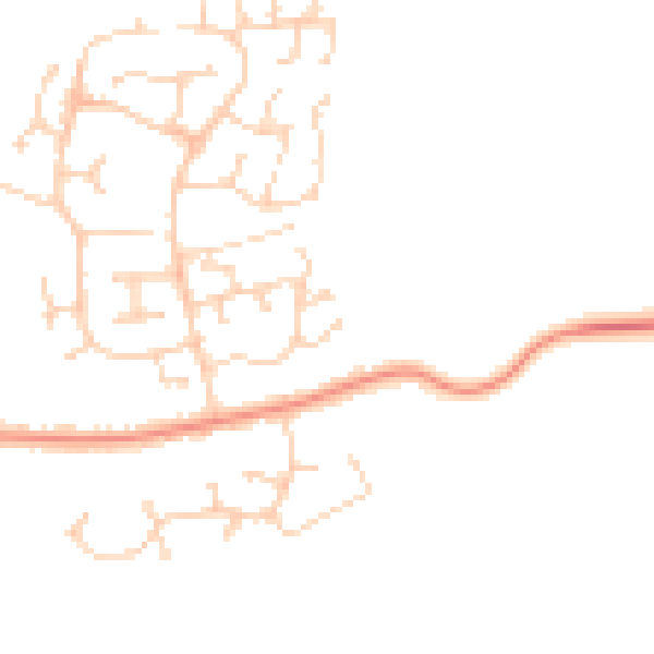 Daytime road noise heatmap for IP4 5BQ