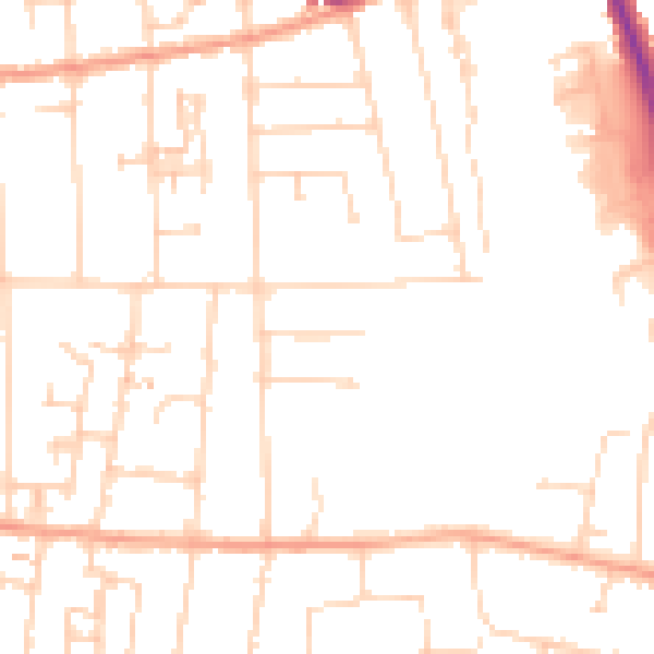 Daytime road noise heatmap for IP4 5HB
