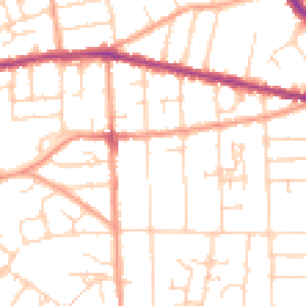 Daytime road noise heatmap for IP4 5HP