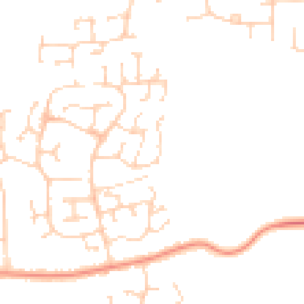 Daytime road noise heatmap for IP4 5LW