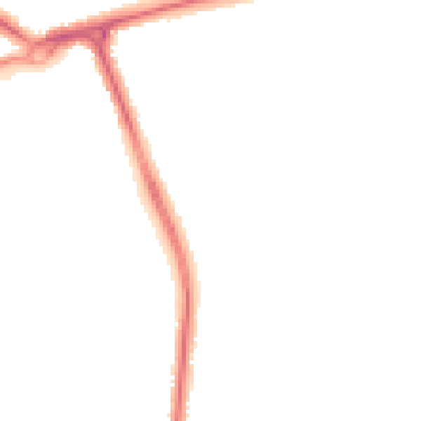 Night-time road noise heatmap for IP4 5PT