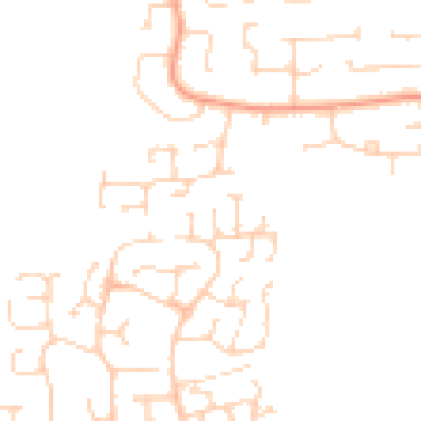 Daytime road noise heatmap for IP4 5QT