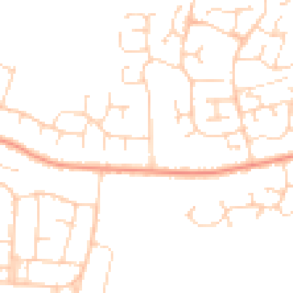 Daytime road noise heatmap for IP4 5TS