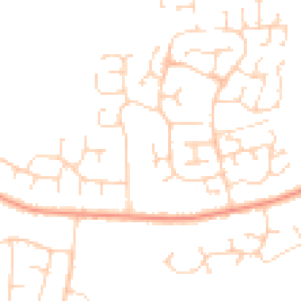 Daytime road noise heatmap for IP4 5UN