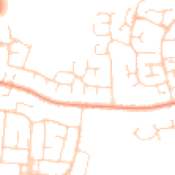 Daytime road noise heatmap for IP4 5XA