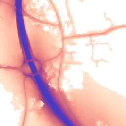 Daytime road noise heatmap for IP6 0AB
