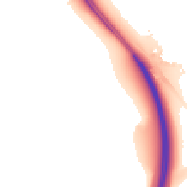 Night-time road noise heatmap for IP6 0AH