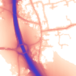 Daytime road noise heatmap for IP6 0AN