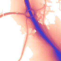 Daytime road noise heatmap for IP6 0AP