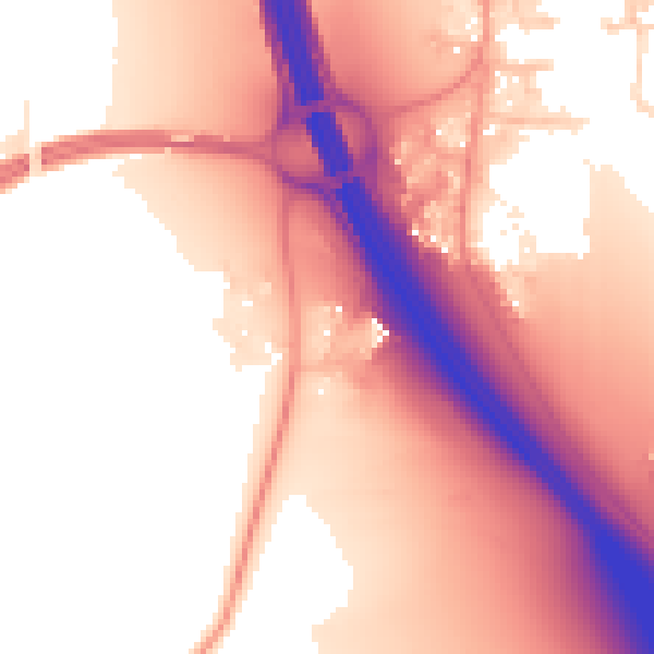 Daytime road noise heatmap for IP6 0AP