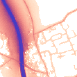 Daytime road noise heatmap for IP6 0AS