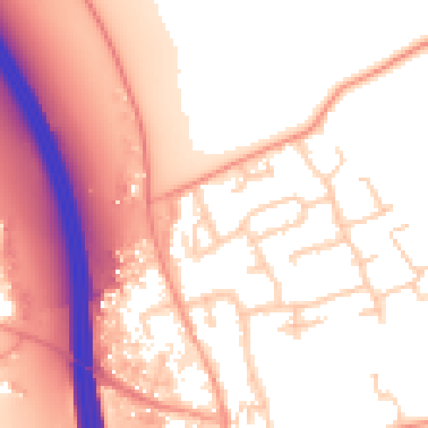Daytime road noise heatmap for IP6 0AX