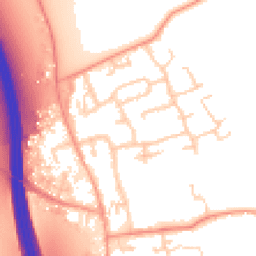 Daytime road noise heatmap for IP6 0BQ