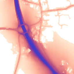 Daytime road noise heatmap for IP6 0BZ