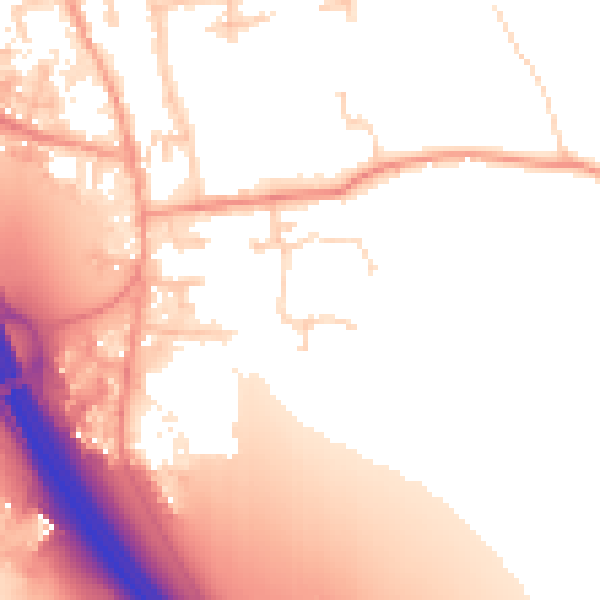 Daytime road noise heatmap for IP6 0DB