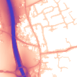 Daytime road noise heatmap for IP6 0DF