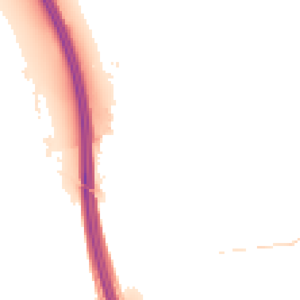Night-time road noise heatmap for IP6 0DH
