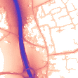 Daytime road noise heatmap for IP6 0DN