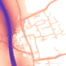 Daytime road noise heatmap for IP6 0DP