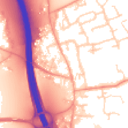 Daytime road noise heatmap for IP6 0DQ