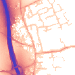 Daytime road noise heatmap for IP6 0DR