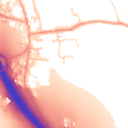 Daytime road noise heatmap for IP6 0DW