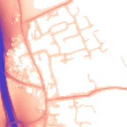 Daytime road noise heatmap for IP6 0DX