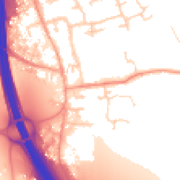 Daytime road noise heatmap for IP6 0ET
