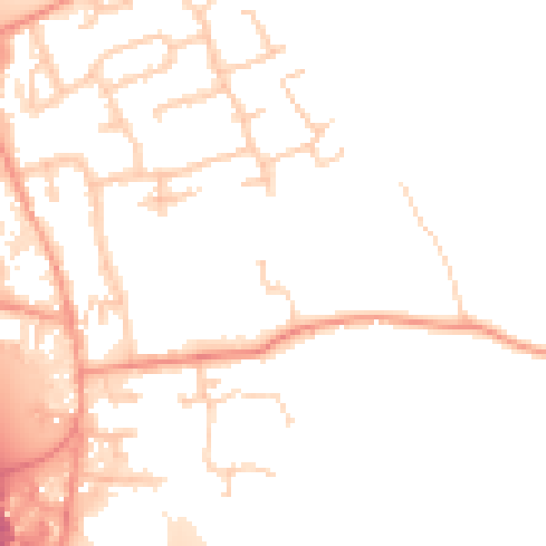 Daytime road noise heatmap for IP6 0EY
