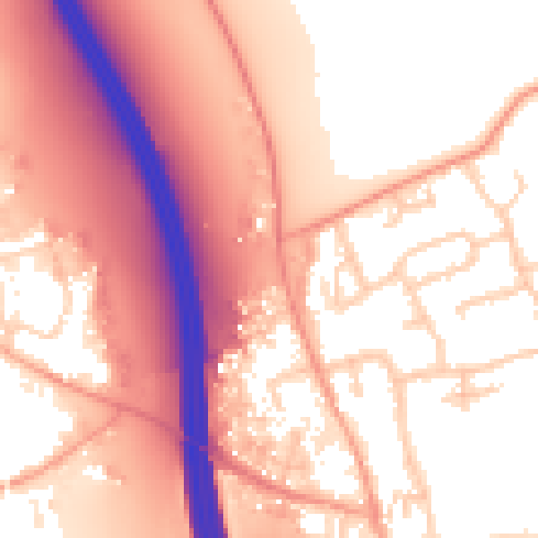 Daytime road noise heatmap for IP6 0FP