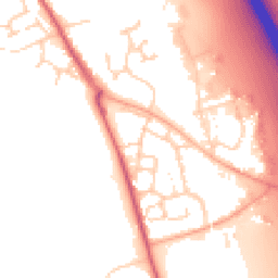 Daytime road noise heatmap for IP6 0GN