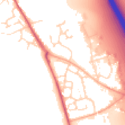 Daytime road noise heatmap for IP6 0GQ