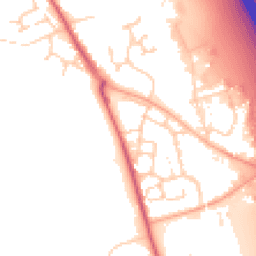 Daytime road noise heatmap for IP6 0GS