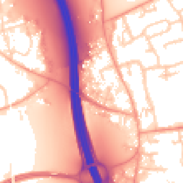 Daytime road noise heatmap for IP6 0HP