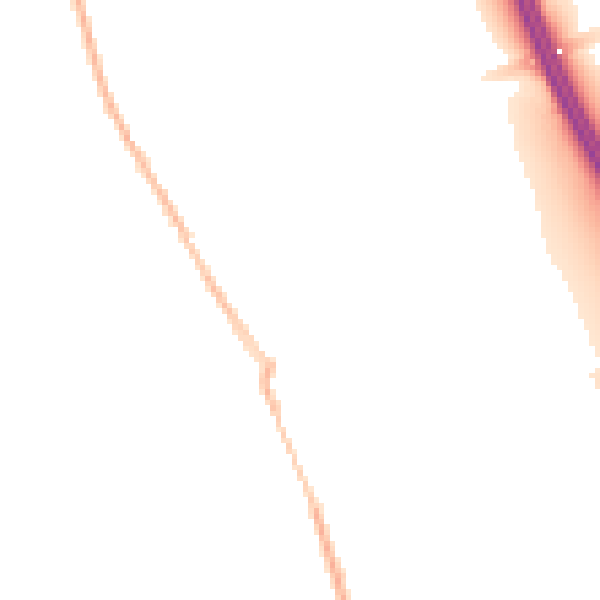Night-time road noise heatmap for IP6 0HQ