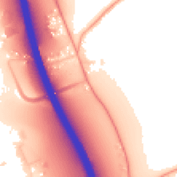 Daytime road noise heatmap for IP6 0NZ