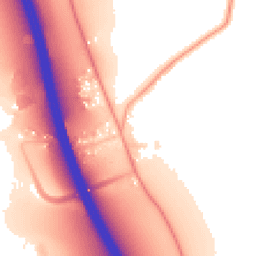 Daytime road noise heatmap for IP6 0PA