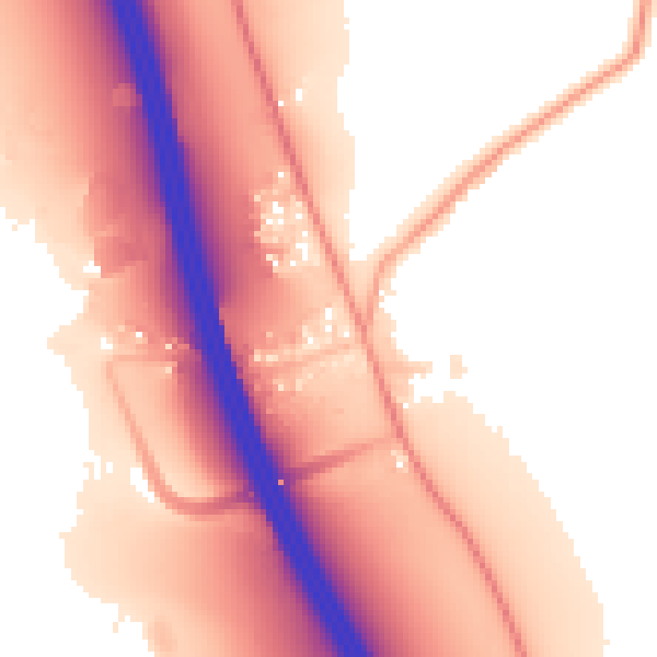 Daytime road noise heatmap for IP6 0PH