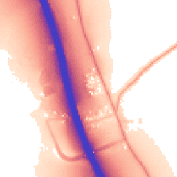 Daytime road noise heatmap for IP6 0SQ