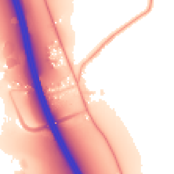 Daytime road noise heatmap for IP6 0SR