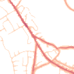 Daytime road noise heatmap for IP6 8AU
