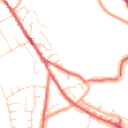 Daytime road noise heatmap for IP6 8AZ